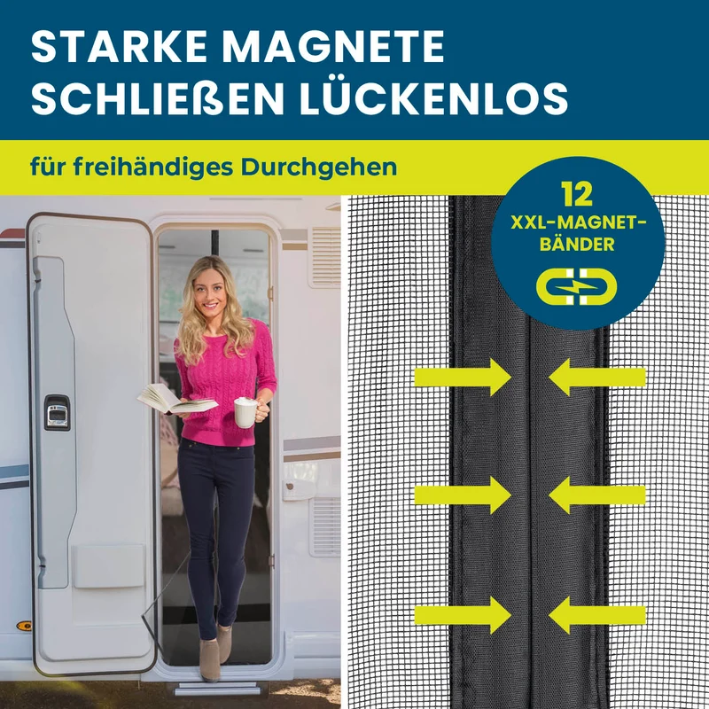 Insekten- & Pollenschutzvorhang für Wohnwagen - 60 x 195 cm