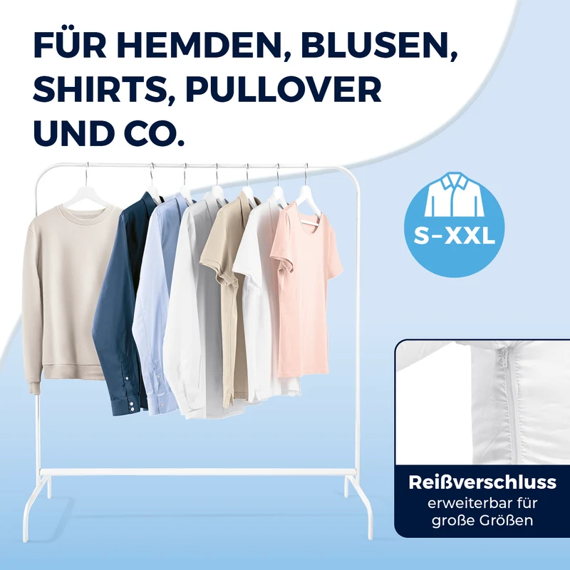 Hemden- & Blusenbügler Kompakt - weiß/silber