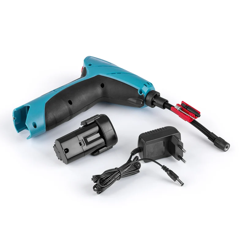 Akku-Handkompressor mit LED-Beleuchtung - blau/schwarz