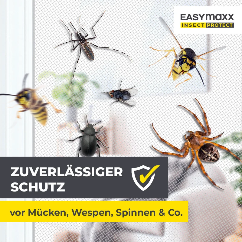 Insektenschutzgitter mit Magnetbefestigung - 2er-Set - 110 x 130 cm - Weiß