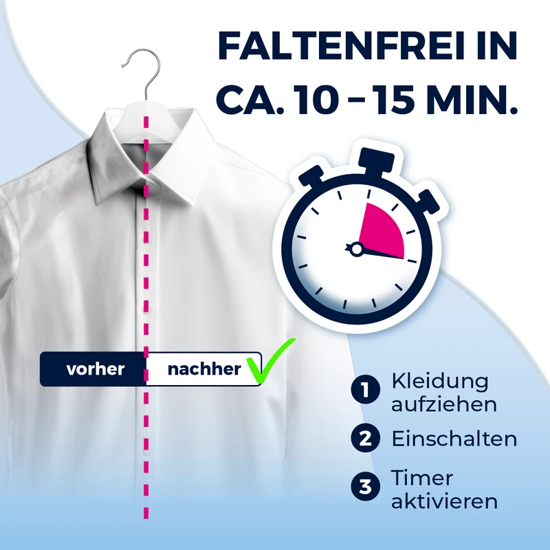 Hemdenbügler PRO STEAM mit Hosenaufsatz - Weiß