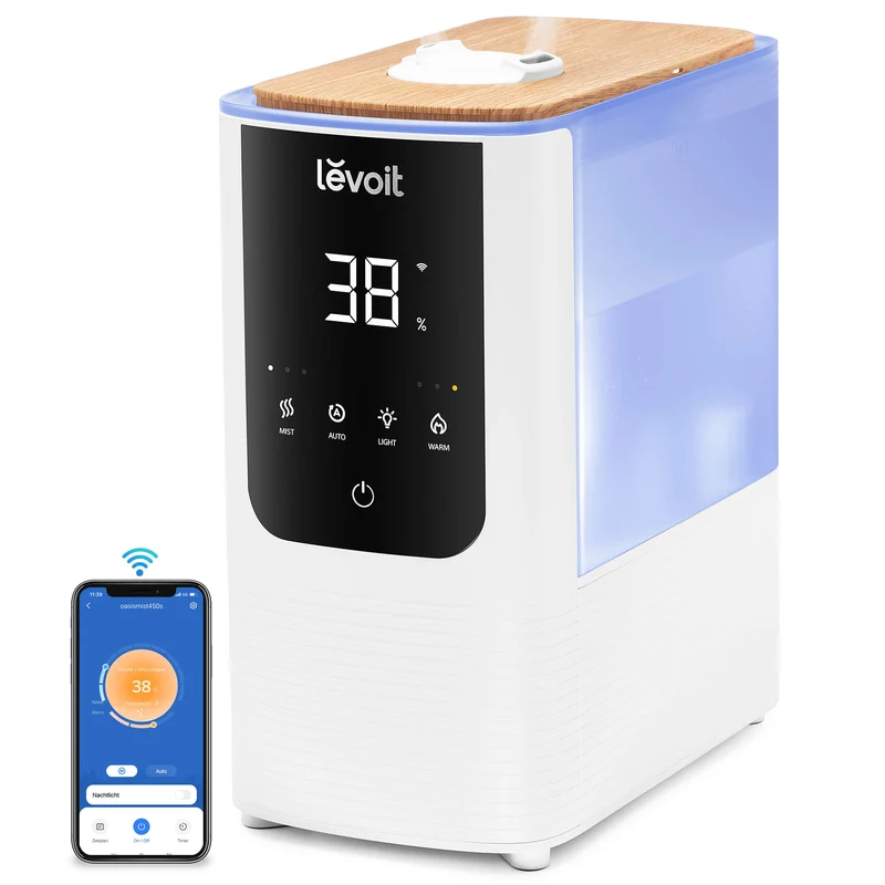 Levoit OasisMist 450S Smarter Luftbefeuchter mit Warm- und Kaltnebel