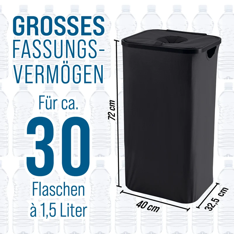 Pfandflaschen-Sammelbehälter - Schwarz