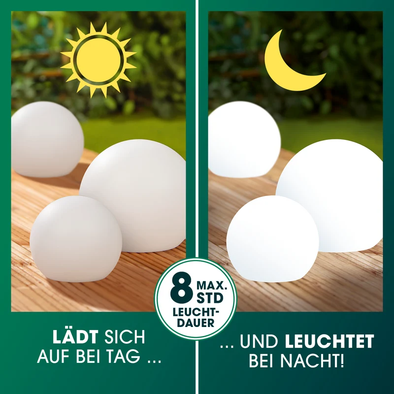 Solar-Dekokugel mit Farbwechsel - 4er-Set