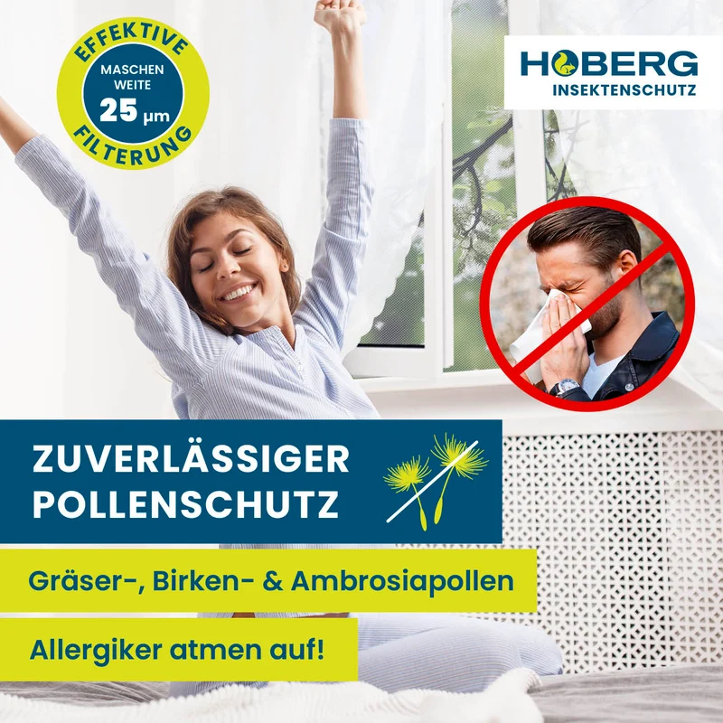 Insekten- & Pollenschutzgitter mit Magnetbefestigung - 2er-Set