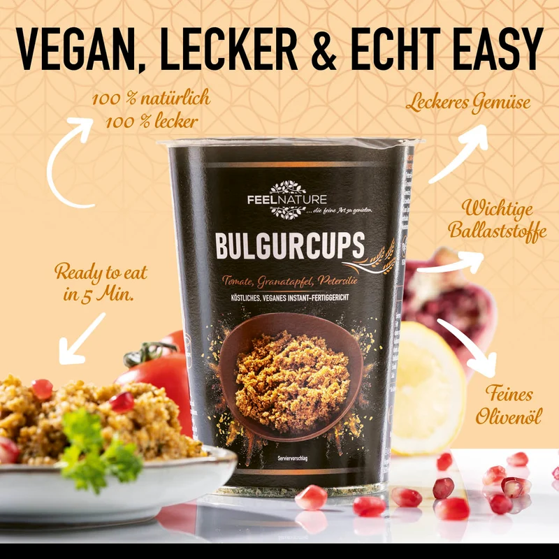 Bulgurcups - Kisir - Bulgur mit Tomate, Granatapfel & Petersilie