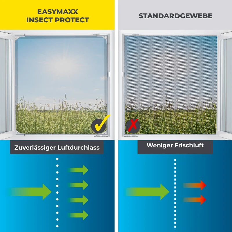 Teleskop-Insektenschutzgitter mit integriertem Netz - 4er-Set - weiß