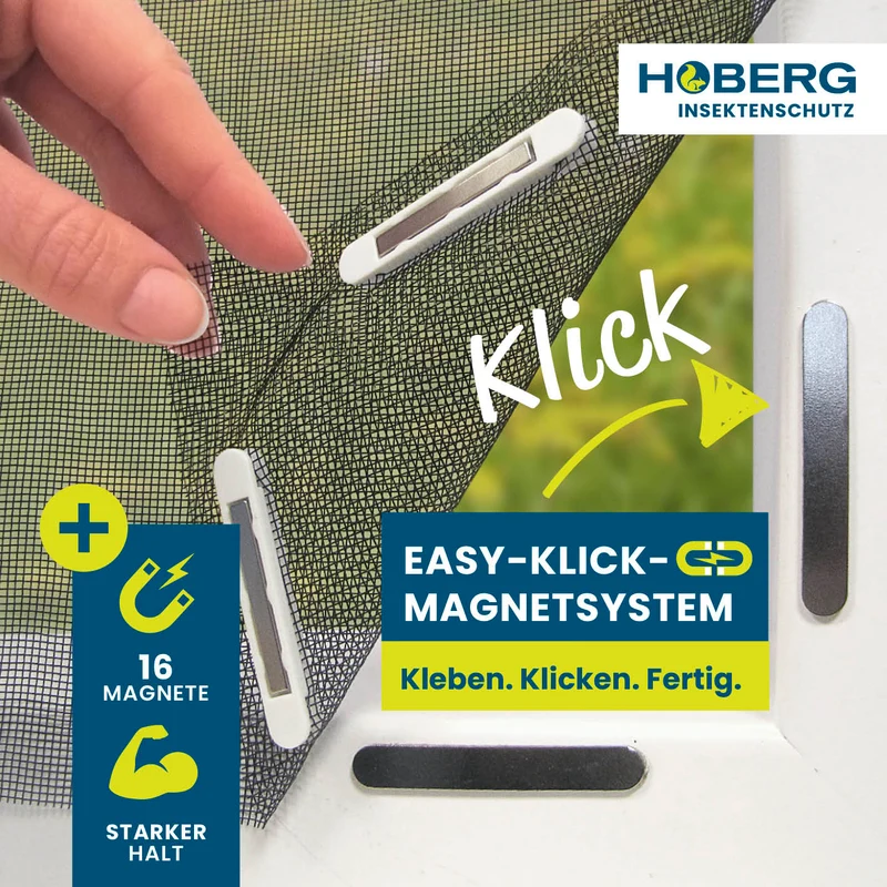 Insektenschutzgitter mit Magnetbefestigung – Fenster – 16 Magnete