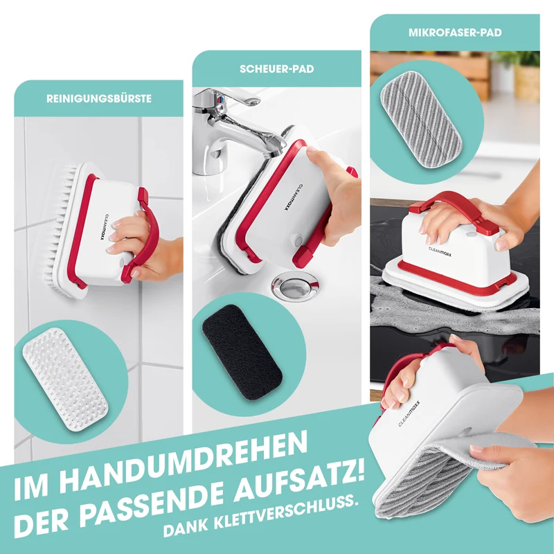 Akku-Scheuerbürste - weiß/rot