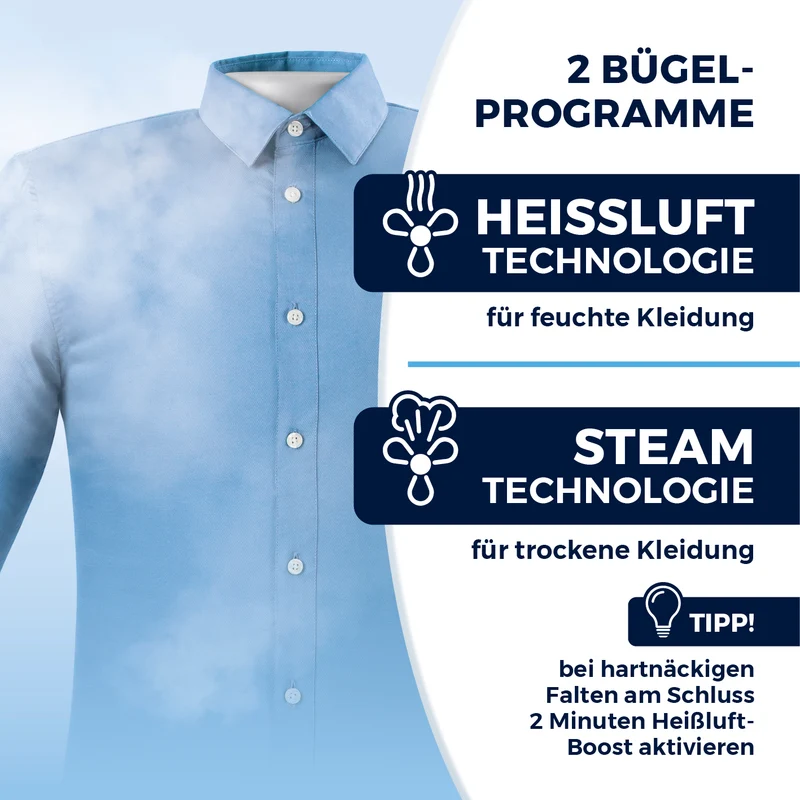 Hemdenbügler PRO STEAM - Weiß