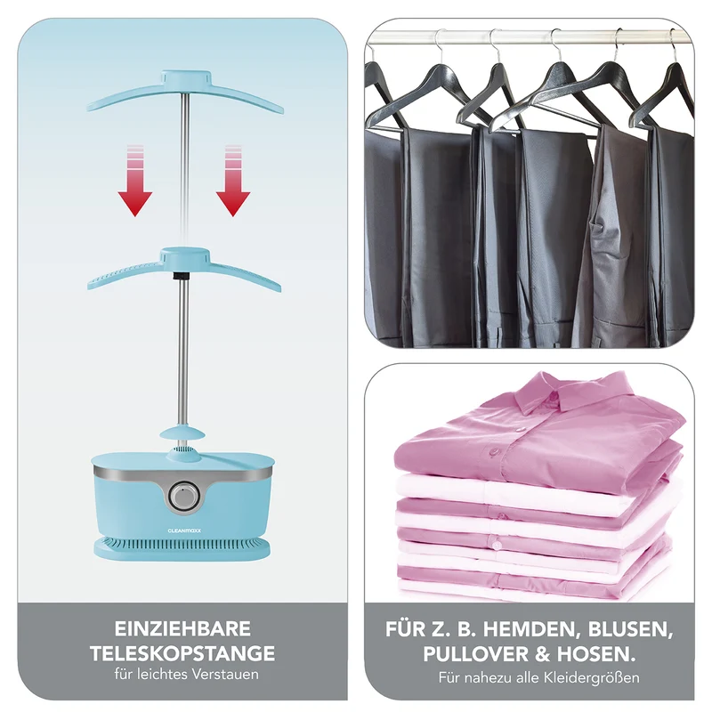 Hemdenbügler PRO mit Hosenaufsatz - Blau
