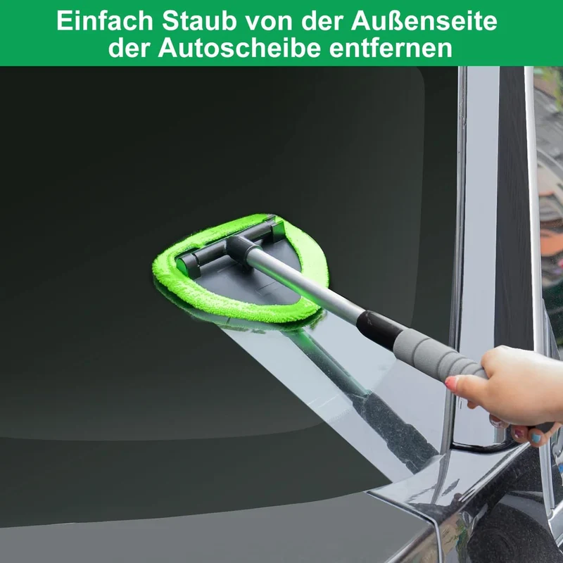 Auto Windschutzscheiben Reiniger SetAuto Windschutzscheiben Reiniger Set – 48 cm, Mikrofaser, Teleskopstiel & Sprühflasche