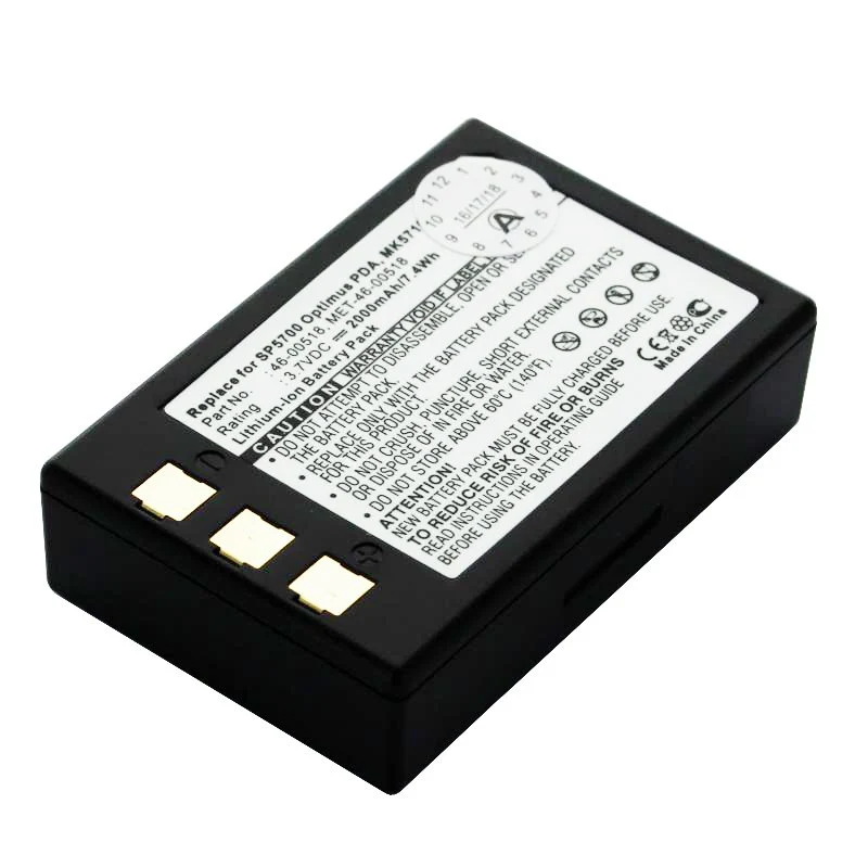 AccuCell Akku passend für Metrologic SP5700 Scanner, Optimus PDA, MK5710 Akku 46-00518, MET-46-00518
