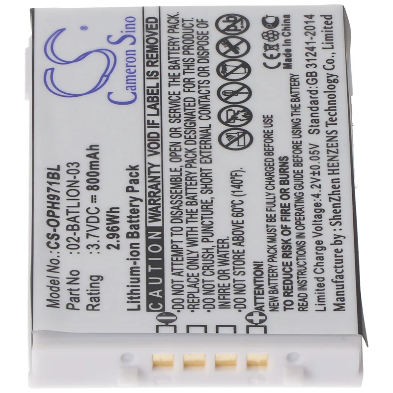 AccuCell Akku passend für Opticon OPL-7724, OPL-7734, OPL-9700, OPL-9712, OPL-9713, OPL-9723, OPL-9724, OPL-9725, OPL-9727, OPL-9728, 02-BATLION-03, 11267, ORBLIOP0012