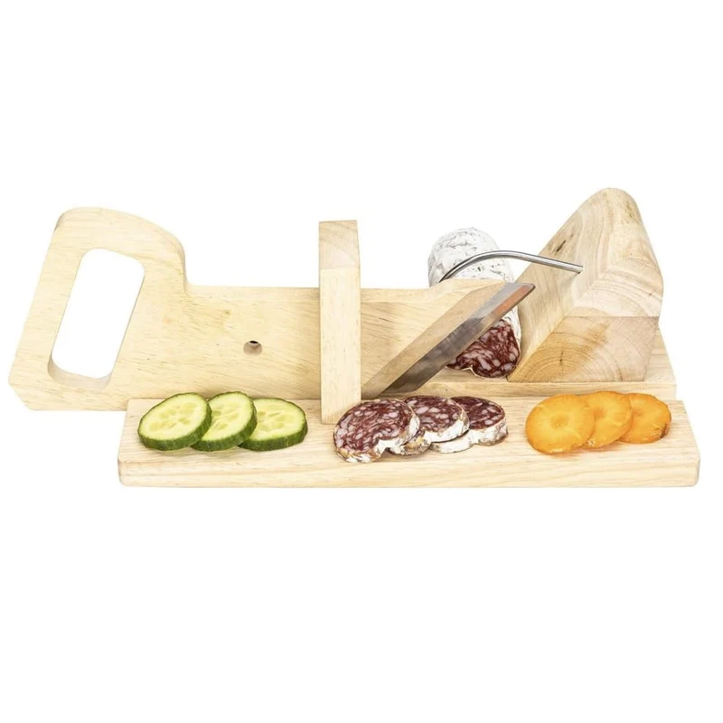 Wurst Hobel aus Holz – scharfe Klinge, ergonomisch, für Wurst & Salami, Gastronomie