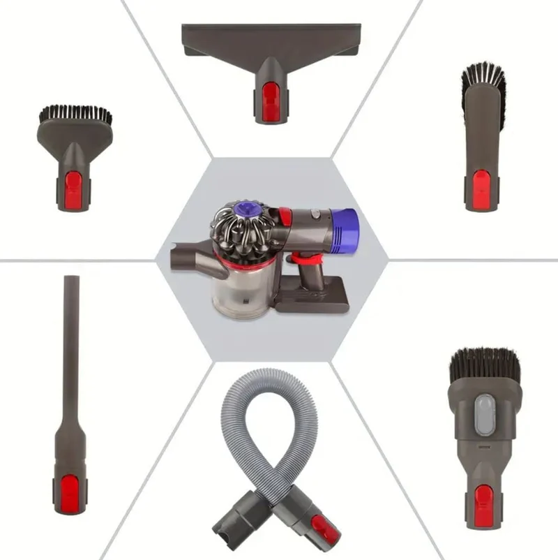 Zubehör Set für Dyson – V7/V8/V10/V11/V15, Bürstenaufsätze für Polster, Teppich & Fugen