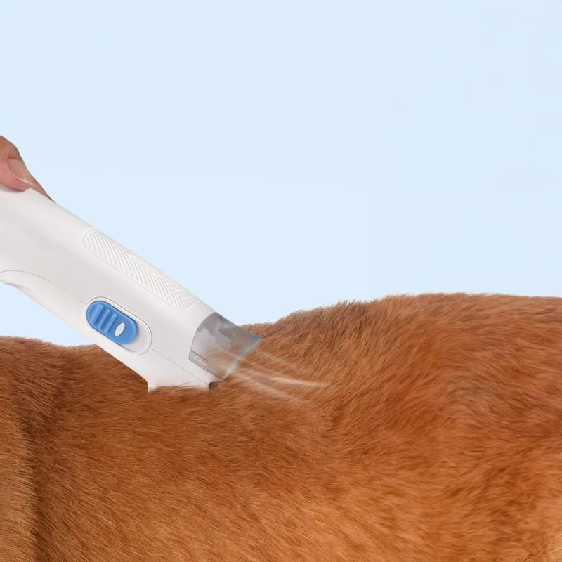Hundeschermaschine mit Tierhaar-Staubsauger – 5 Aufsätze, 2,8L, für saubere Fellpflege
