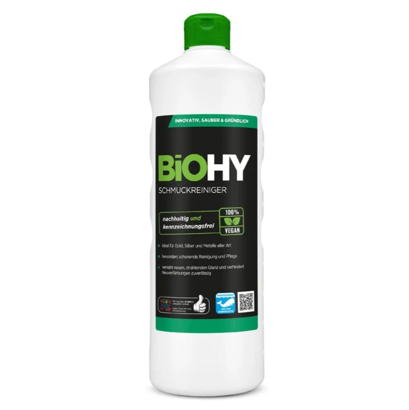 BiOHY Schmuckreiniger – 1L Konzentrat, vegan, mikroplastikfrei, für Gold, Silber & Edelstahl