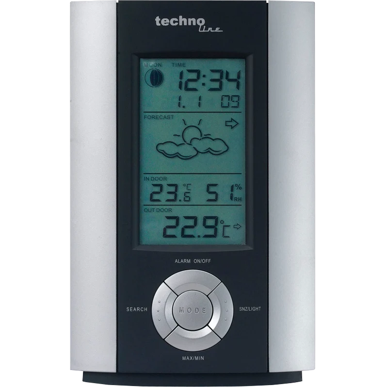 Technoline WS 6710 - Klassische Wetterstation mit Mondphasenanzeige