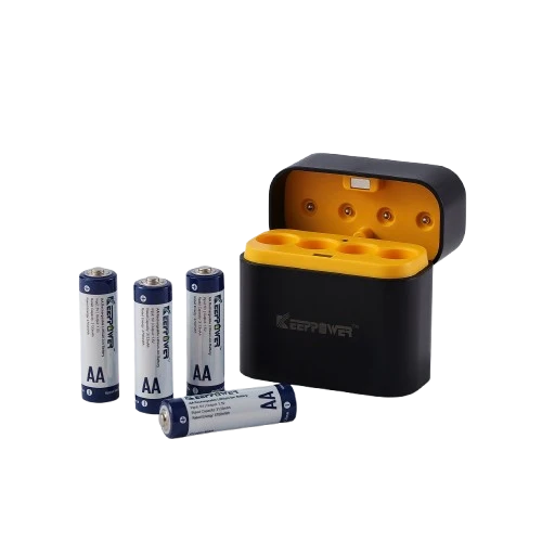 Keeppower I4 Ladegerät mit 4× 1,5V AA Li-Ion-Akkus (4700mWh) – USB-C Eingang