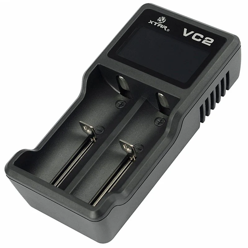 Xtar 2-Schacht USB-Ladegerät mit großem Display, mit bis zu 0,5Ah Ladestrom