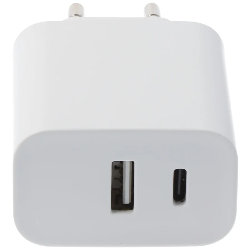 AccuCell Dual-USB Schnellladegerät USB QC3.0 28W weiß