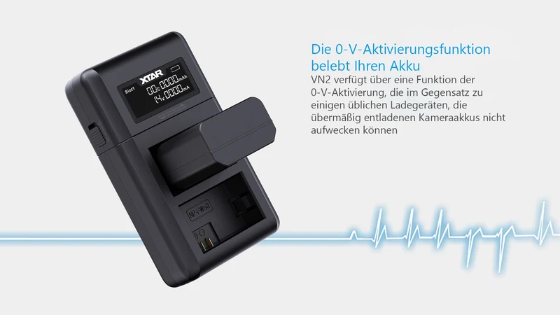 Xtar VN2 Kamera Ladegerät für Li-Ionen Akkus (ohne Ladeschale)