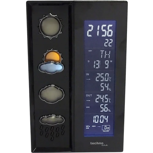 Technoline WS 6650 - Moderne Wetterstation mit farbig leuchtenden Wettersymbolen
