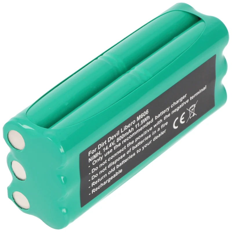 AccuCell Akku Dirt Devil Libero M606 Akku 0606004, Dirt Devil 0607004 Akkupack 800mAh