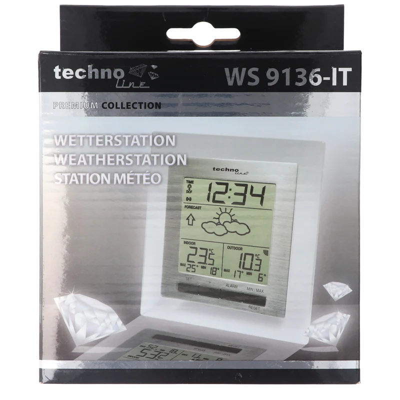 Technoline Wetterstation WS9136 mit vorhersage von Wettersituation, Tendenz und anderen Funktionen