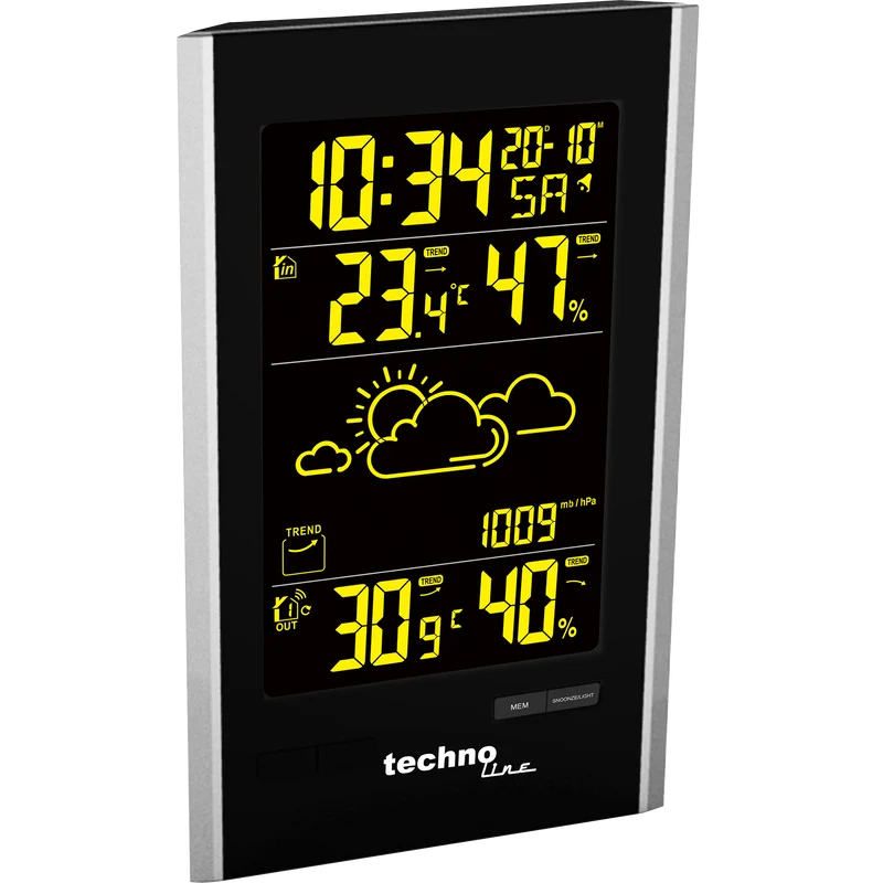 Technoline WS 9060 moderne Wetterstation mit Farbwechselfunktion
