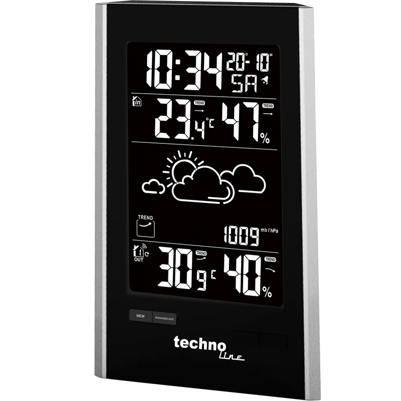 Technoline WS 9060 moderne Wetterstation mit Farbwechselfunktion