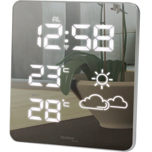 Technoline WS 6825 - Moderne Wetterstation mit Spiegeldisplay WS6825
