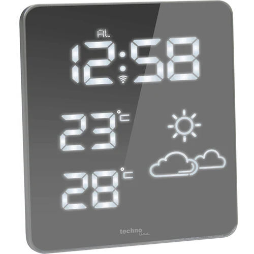 Technoline WS 6825 - Moderne Wetterstation mit Spiegeldisplay WS6825