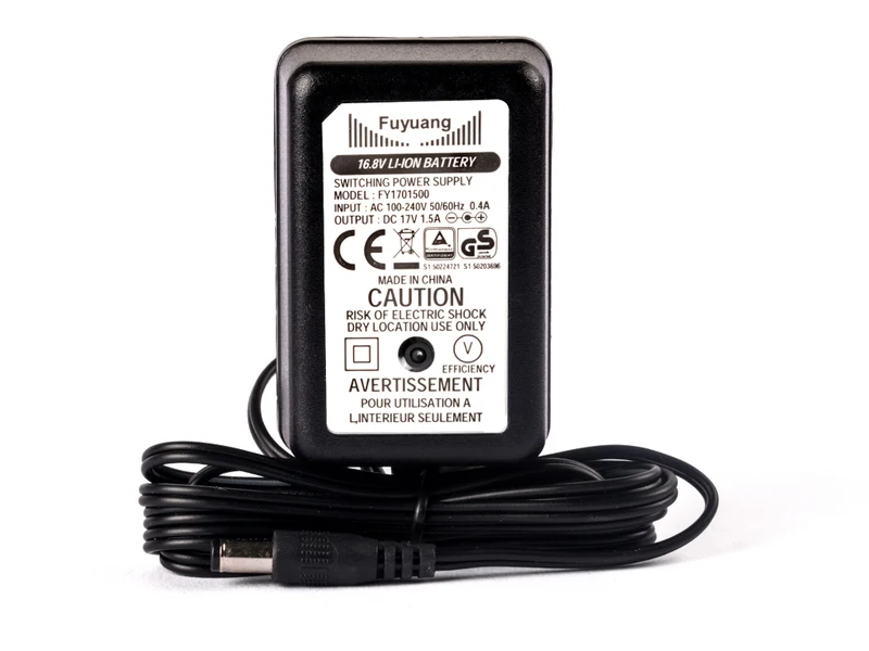 Fuyuang 14,4V-14,8V (17V) Li-Ion-Ladegerät 4S + DC-Plug (5,5mm-2,1mm)