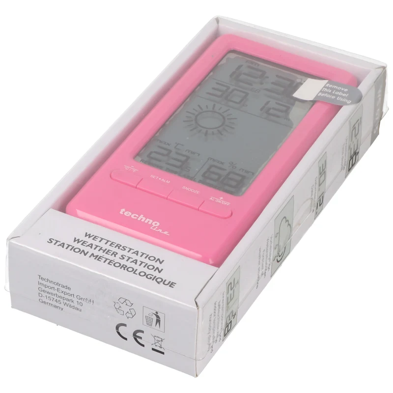 Technoline WS 6715 - Wetterstation rosa mit Vorhersage von Wettersituationen