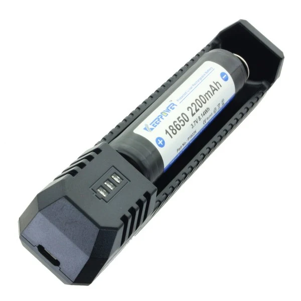 Nitecore 1fach USB-Ladegerät UI1 max 800mAh 3 LED für 21700 max. 77mm