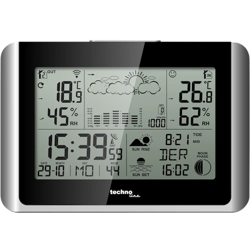 Technoline WS 6767 - kabellose Wetterstation mit bis zu 3 Außensender
