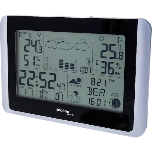 Technoline WS 6767 - kabellose Wetterstation mit bis zu 3 Außensender