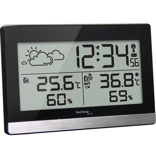 Technoline WS 9255 - moderne Wetterstation, schwarz